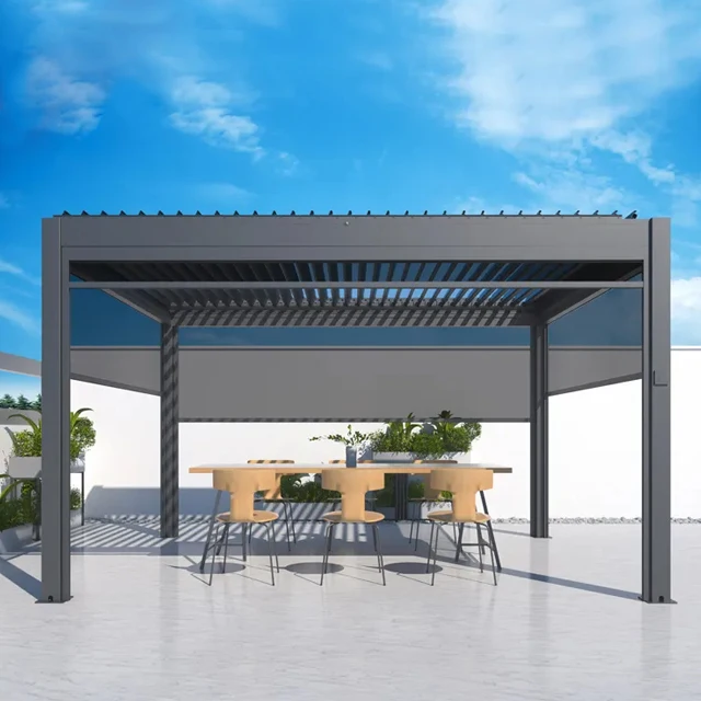 Bioclimatic Aluminum Pergola 3x3 3x4 4x4 6x4 m OEM Factory Modern ...