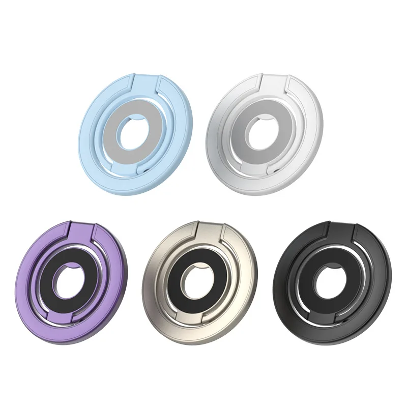 Phone Super Strong Magnetic Foldable Aluminum Alloy Finger Holder Sticks for Car Dashboard Office Desk Mount Bulk
