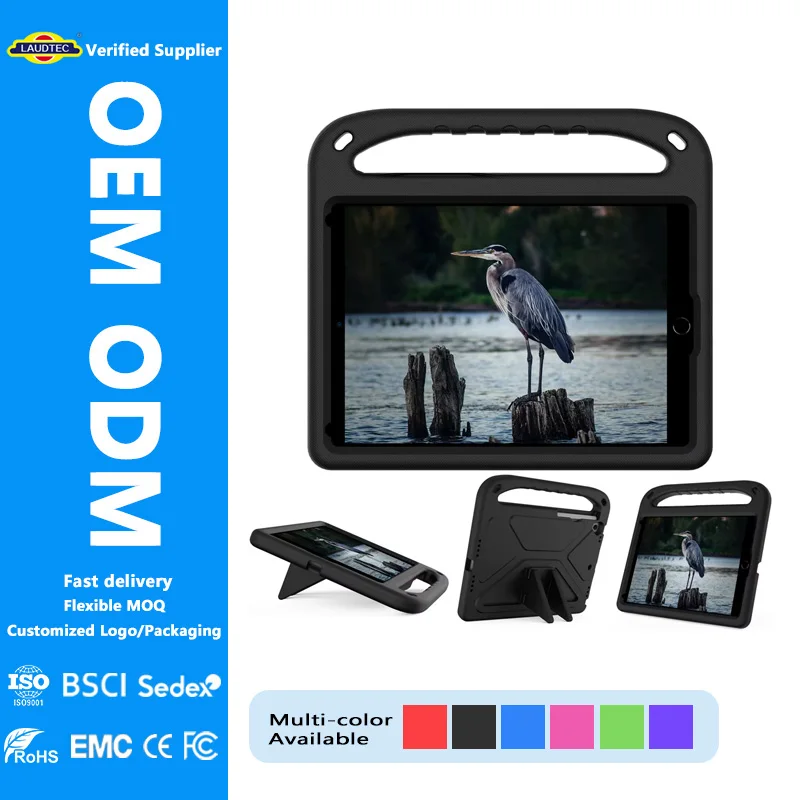 Wholesale Bulk Classroom Educational Kids Tablet Case Multi Color Built-in Foldable Stand for iPad Mini Series 1/2/3/4/5/6/7