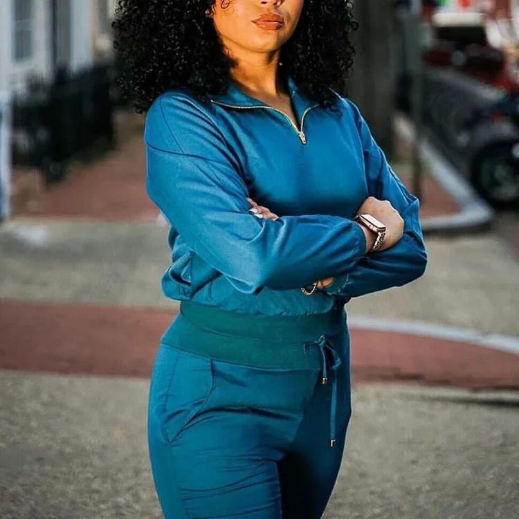 Uniformes Jogger Completo Mujer Conjuntos De Uniformes De Manga