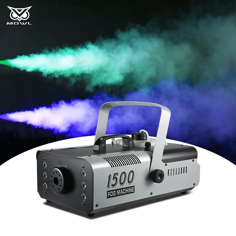 1500W DMX LED Smoke Fog Machine With RGB Light for Stage Wedding Party Disco Nightclub Show
