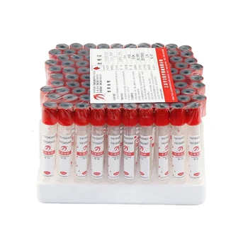 sterile red top no additive 13x75 13x100 16x100 red top plain vacuum blood test collection tubes
