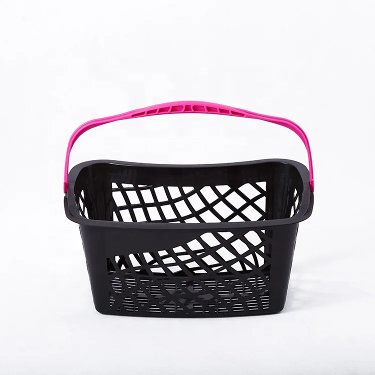 Western Single Handle Retail Cosmetic Store Plastic Collapsible Mini Shopping Baskets Customized Logo for Small Spaces