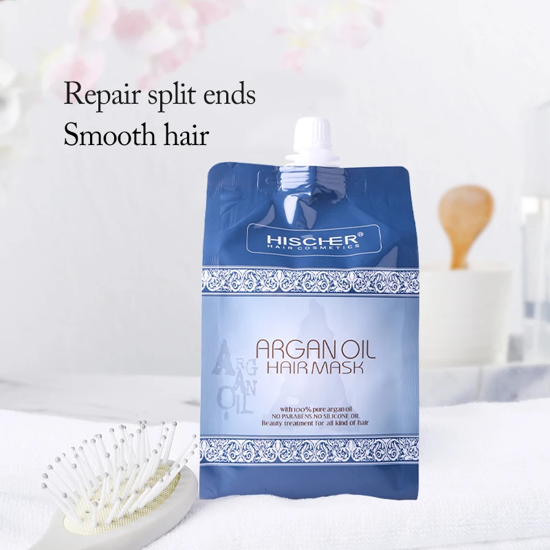 Профессиональное увлажняющее восстанавливающее аргановое масло Hischer для ухода за волосами, маска для ухода за волосами