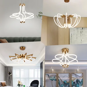 New Modern Design LED Chandeliers Indoor Simple Decorative Living Room Hanging Pendant Light