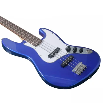 ブルーカラーエレクトリックジャズベースギターアルダーボディと