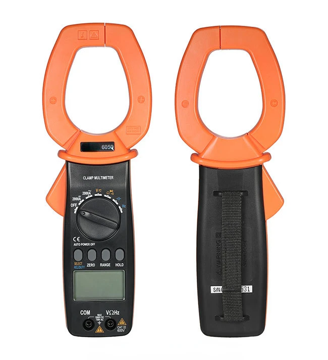 DECCA 6050 True RMS Digital Clamp Meter 3999 Counts Lcd Display Auto Range 1000V 2000A AC DC Larger Current Voltage Multimeter