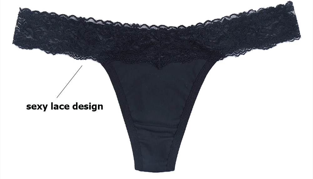 Period Panties 4 Layer Sustainable Period Panties Leakproof Menstrual G-String Comfort Lace Sanitary Thong for women US sizing
