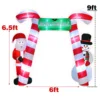 Candy Cane Archway with Santa and Snowman
