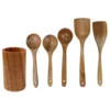 6 pièces en bois de teck