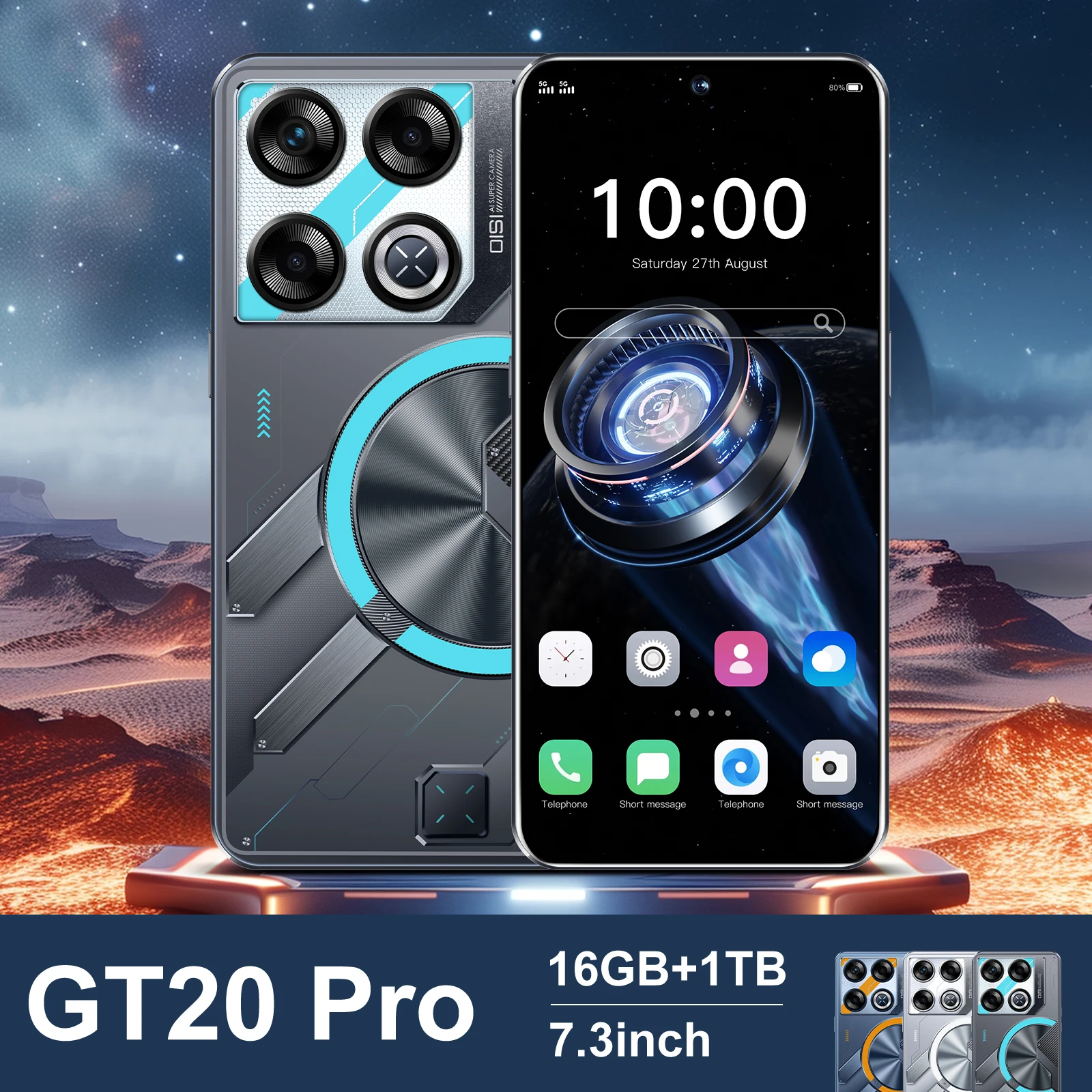 Infinix GT20pro 108MP Triple Camera Phone 32MP Selfie 65W Quick