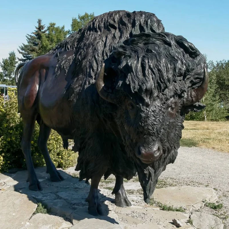 Outdoor Garden Life Size Buffalo Statue Sculptureanimal Statue Buy