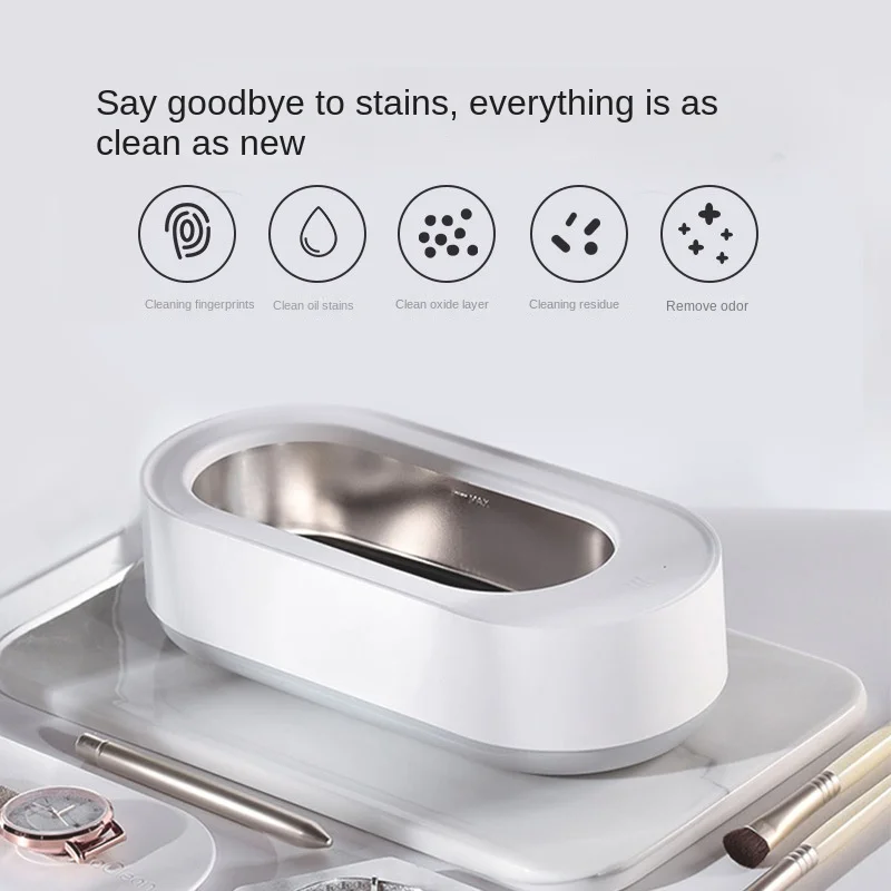 Умный ультразвуковой очиститель очки кольцо машина для очистки ювелирных