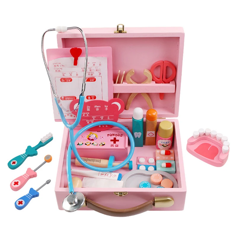 Коробка для стоматологической медицины ролевые игрушки детей деревянные забавные игры реальная жизнь косплей