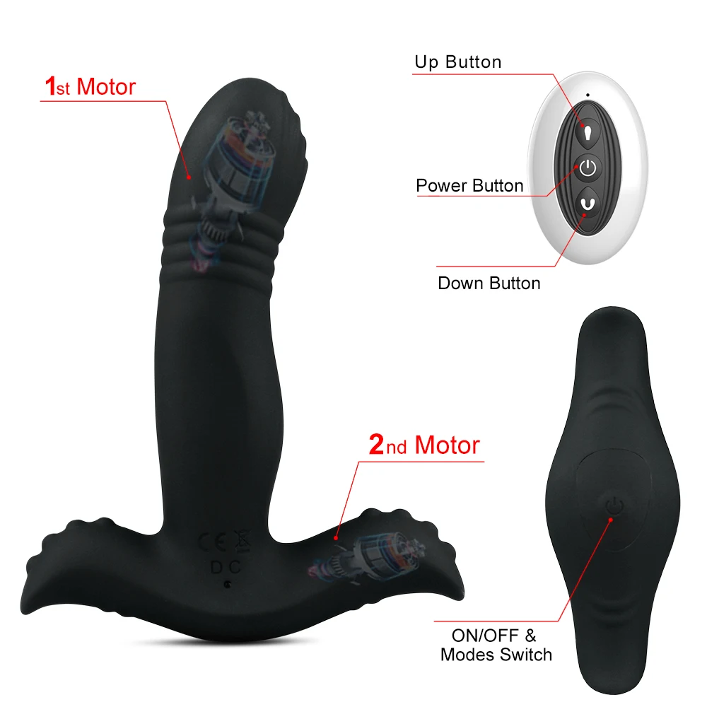 Vibrator G Spot Massage Double Vibrating for Lesbian Adult Sex Toys for Women Anal Plug 12 Speeds