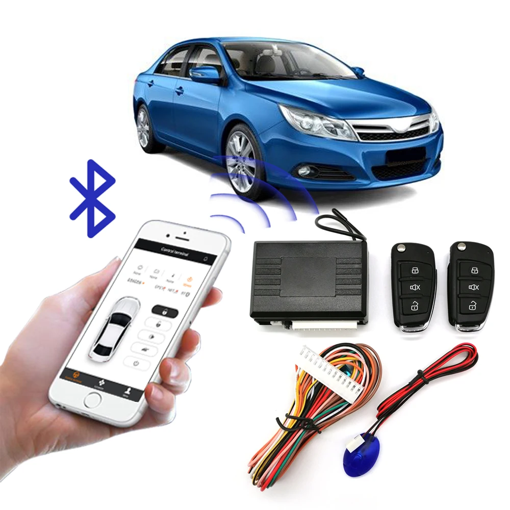 one way car security alarm remote control universal bt smart car 