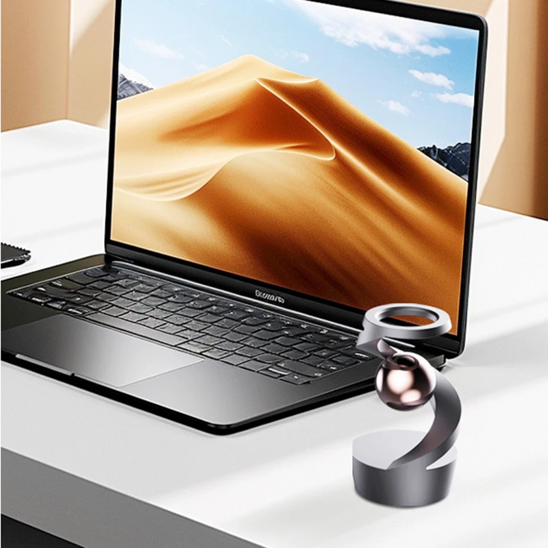 Metal Tabletop Floating Gyro Gravity Defying Kinetic Desk Toy Suspended Gyroscope Fidget Spinners for Adults Kids Gifts
