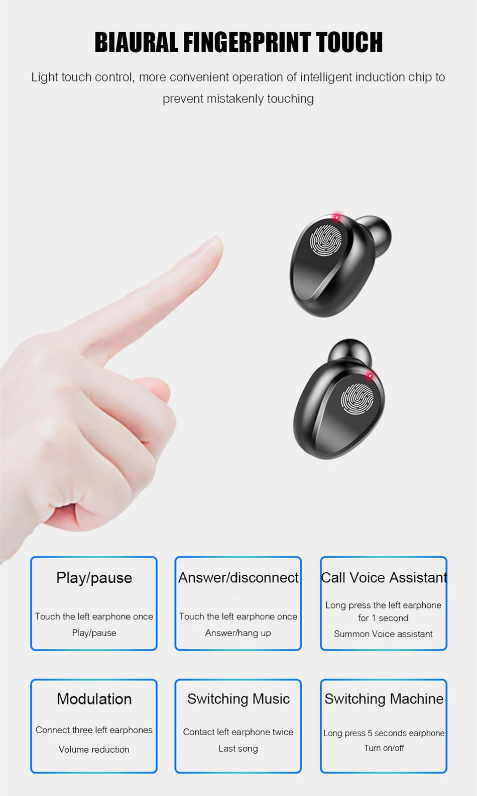 2021 New F9 F9-5 Wireless TWS BT 5.0 Earphone LED Power Display Audifonos Headphone Headset In-ear HIFI Earbuds - ANKUX.COM