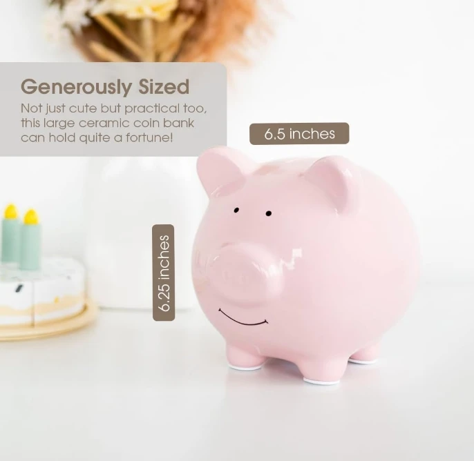 Ceramic Piggy Bank for Adults and Children - Customizable, Beautiful Gift, Dye-Sublimation, Factory Direct Sales