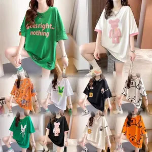 Women's Casual Oversized 100% Cotton T-Shirt Heavyweight and Breathable for Teenagers