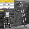 Escalera Telescópica de Aluminio Extendida y Reforzada de 3.9M