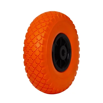 3.00-4 10inch puncture free flat cart wheel Trolley wheel Pu Foam Wheel handtruck tyres