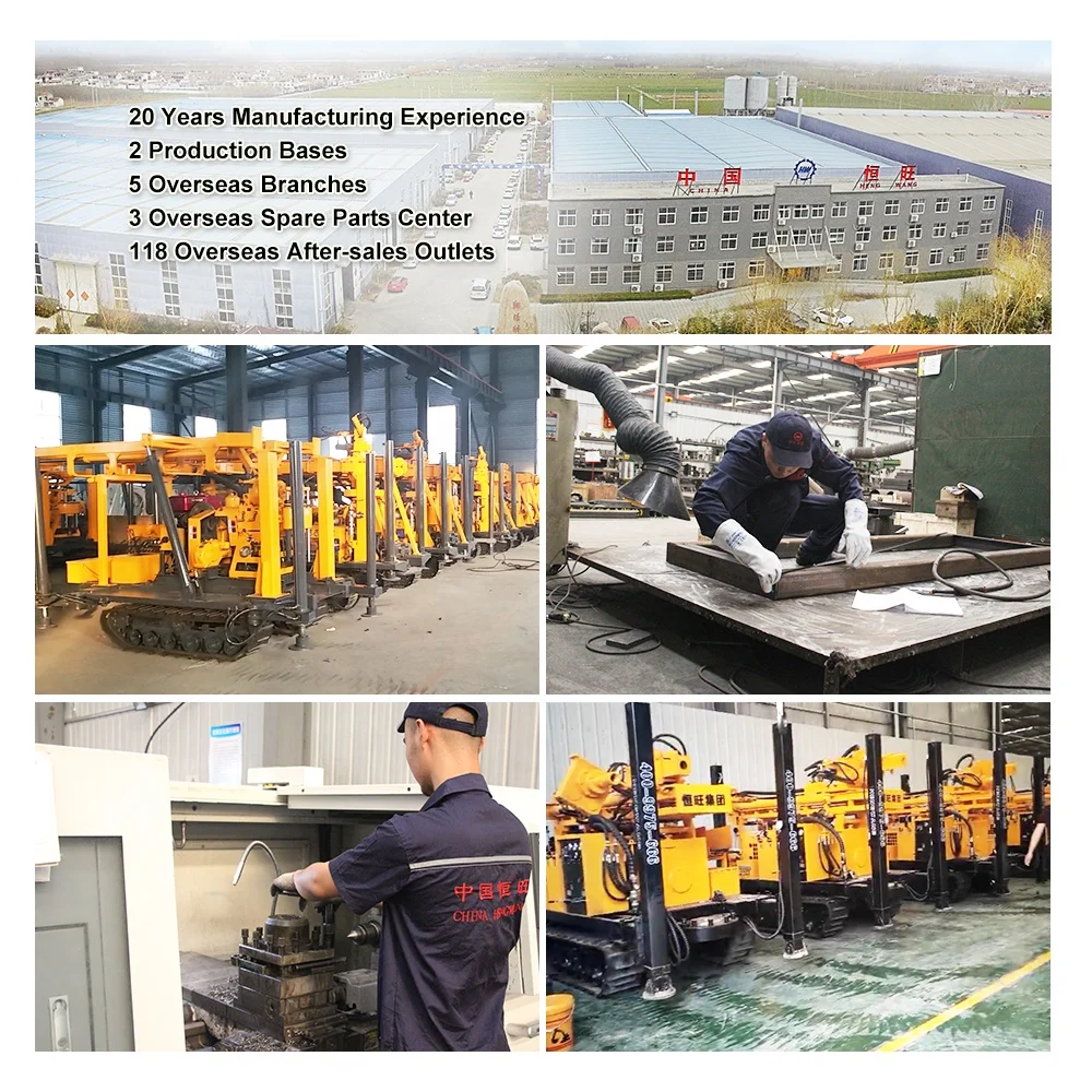 200 Meter Deep Crawler Spindle Hydraulic Rotary Drilling Rig