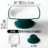 Tamaño mediano P0802-9, base grande verde oscuro y blanco.