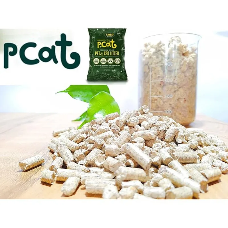 Natural Tasteless Cat Litter Pine Wood Cat Litter Environmental protection Health Strong Water Absorption Cat Litter