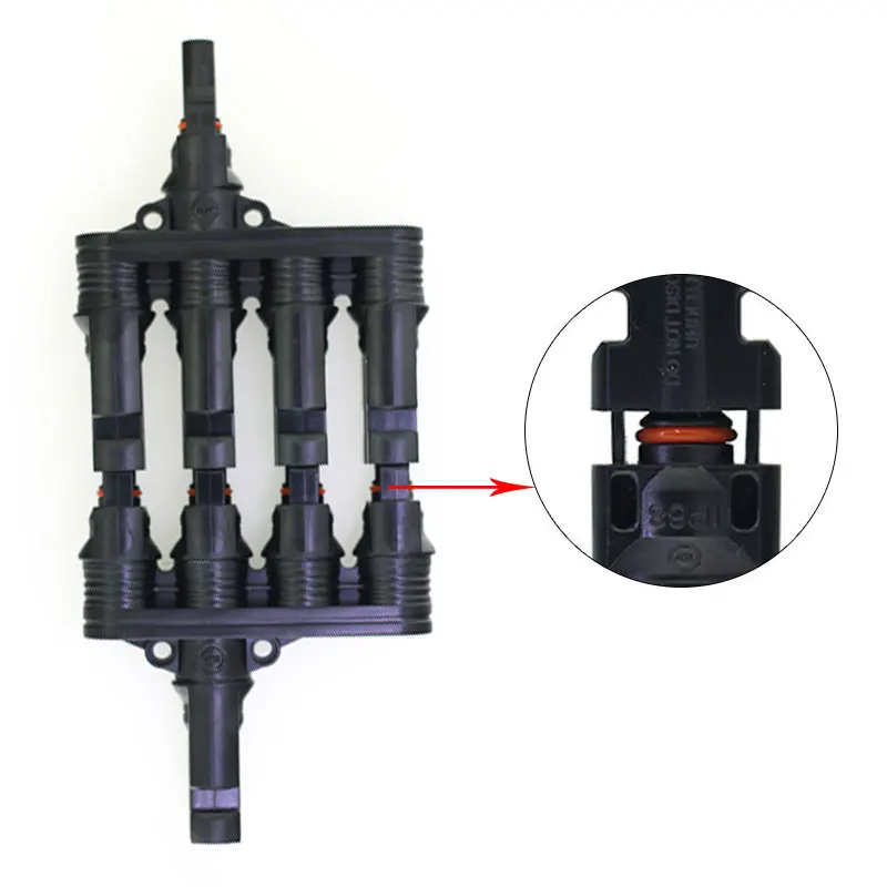 One In Four Solar Panel Connectors Male Female Parallel Branch Connectors ODM OEM 11