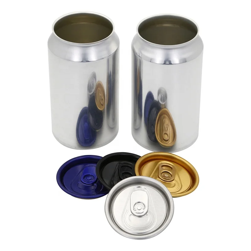 Custom 355ml 473ml 330ml Aluminum Cans with Dia202 B64 Sot Easy Open End Lid for Beer Coffee Soda Beverage Packaging Can