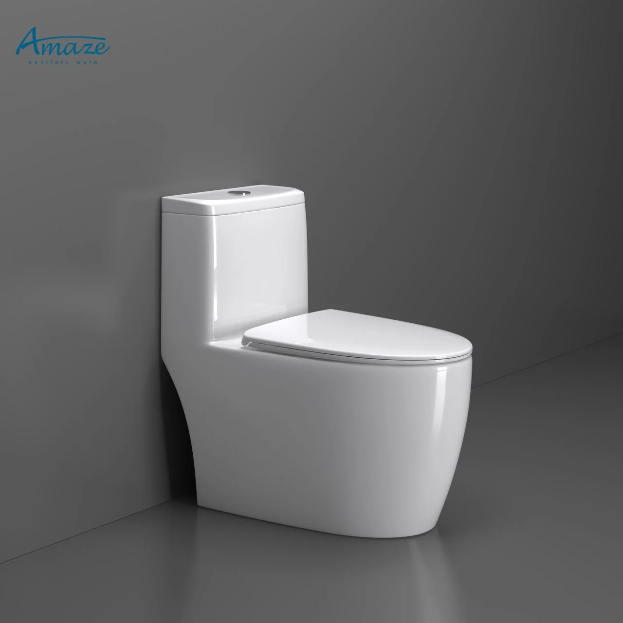 New design modern household toilet bathroom ceramic 2D super swiring one-piece toilet dual flush water closet