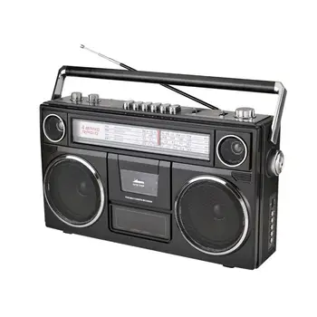 Factory price 2024 Retro Big Large BoomBox Am Fm Sw1-2 Radio Tape Recorder Dek Turneable Record Player With Cassette Recorder