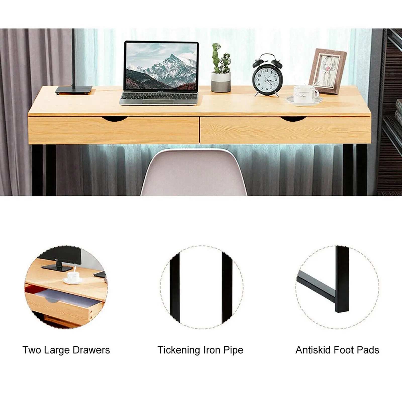 Modern Design Wooden Home Office Writing Computer Laptop Workstation ...