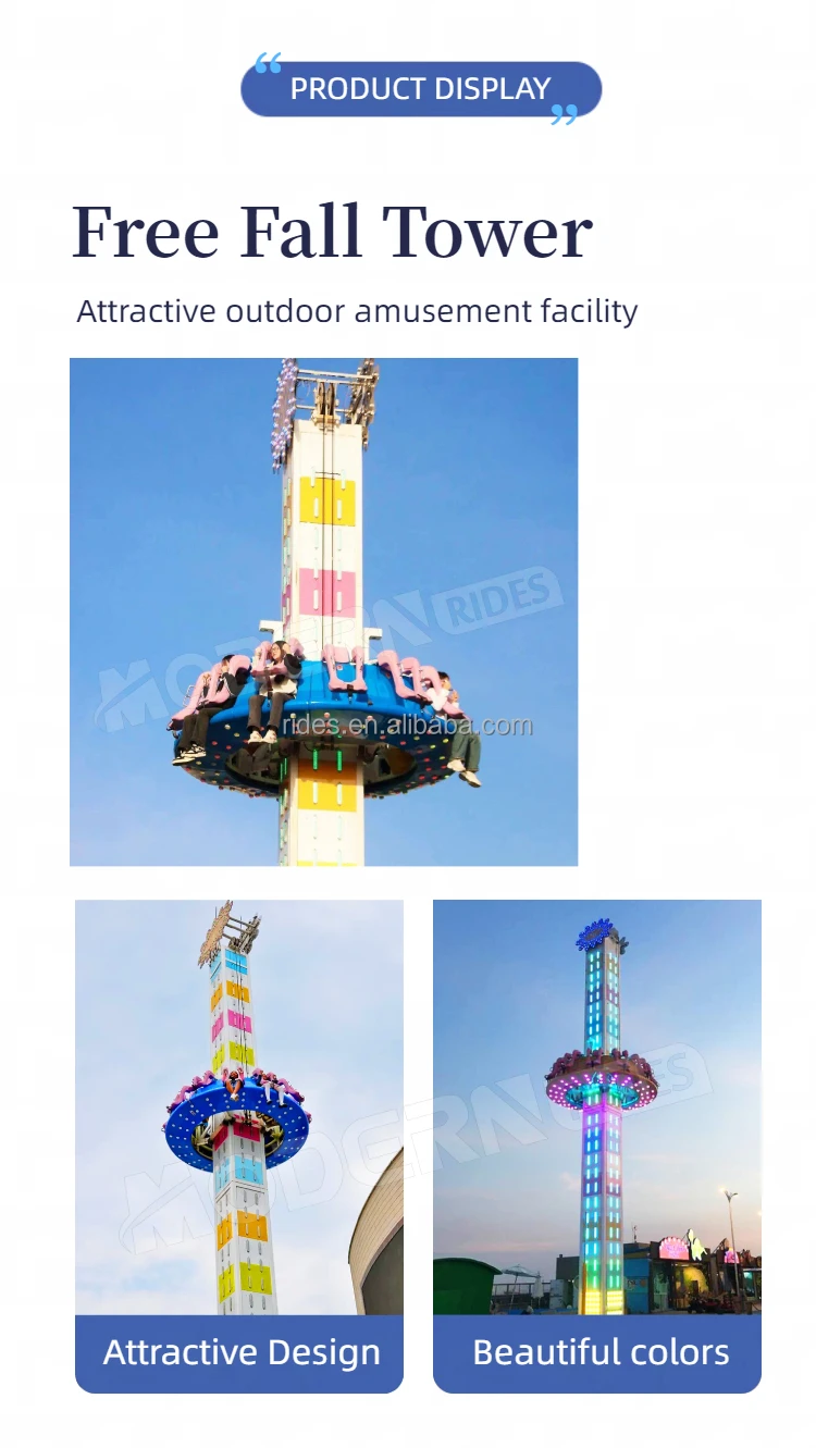 Attraction Park Equipment Free Fall Tower Ride for Sale - 12 Person ...