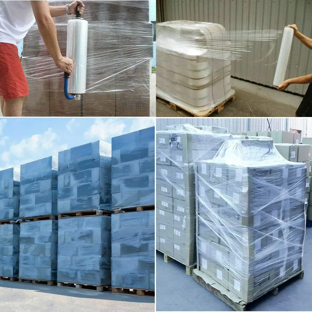 Transparent LDPE Stretch Film Soft Moisture-Proof Pallet Wrap Roll for Packing Moving