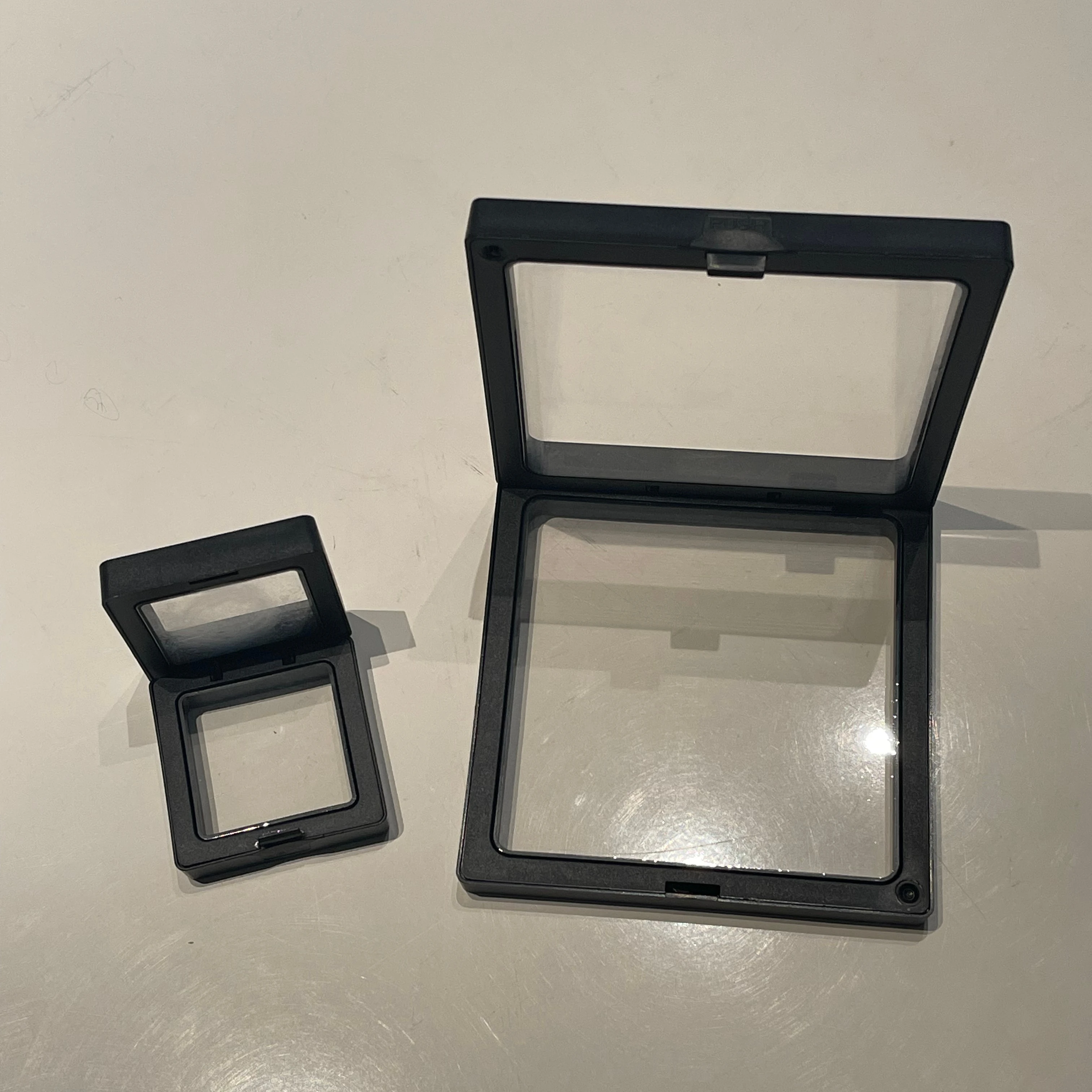 Factory Sales For Customized 3D Floating Frame with Stand, Challenge Coin Display Holder, Small Shadow Box for Jewelry