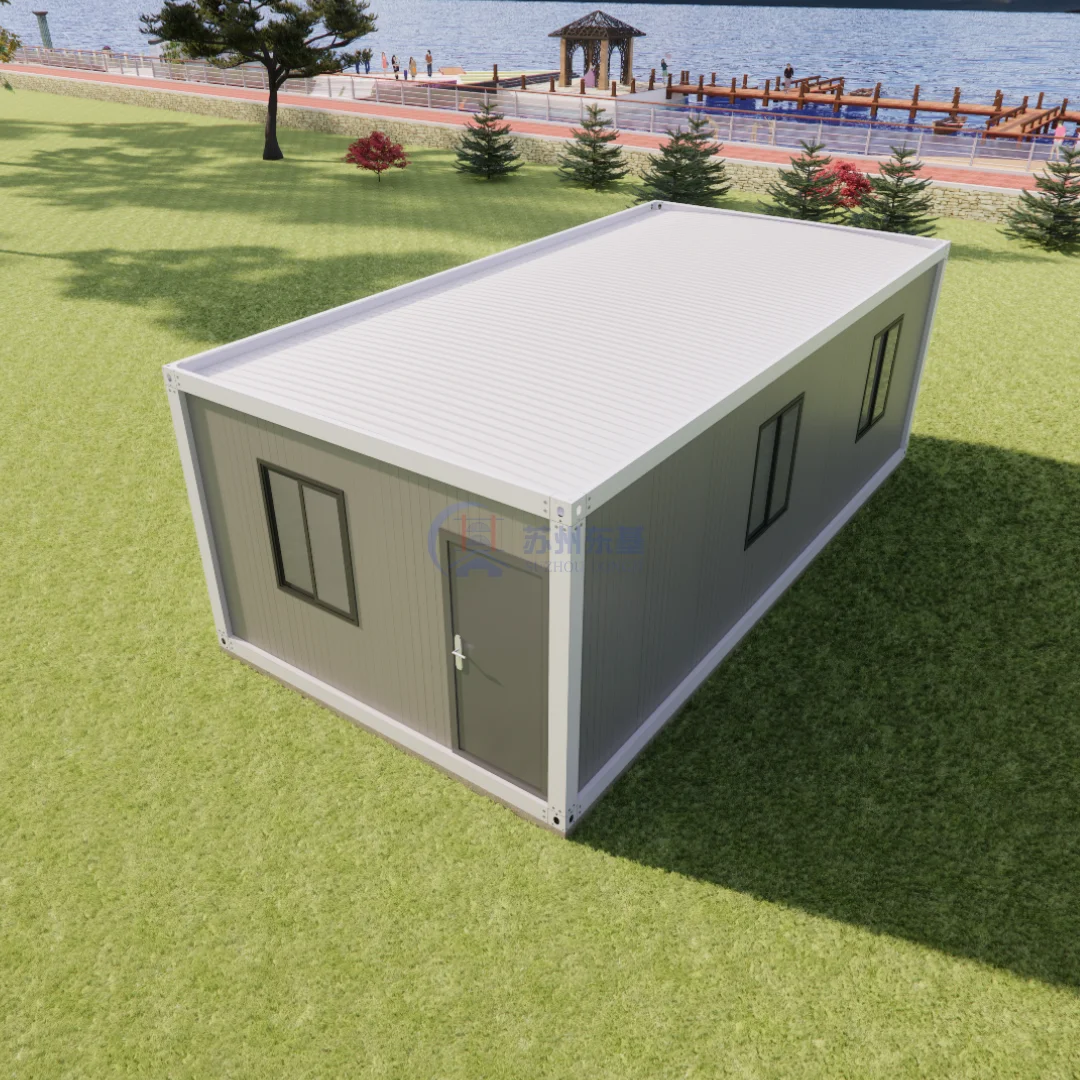 منزل حاويات معياري هيكل فولاذي - مبنى جاهز مسطح يمكن نقله للمكتب/المنزل، كاسا كونتينيدور دي أوفيسينا