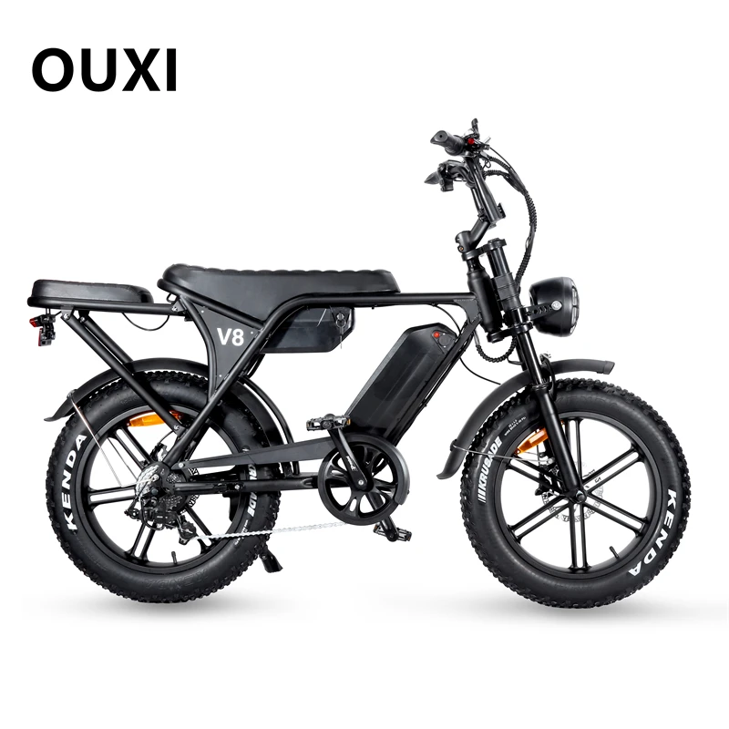 Rechargeable Large Capacity 1000w Battery Ebike Powerful Motor OUXI V8 Urban Bike Commuting Time-saving Fatbikes
