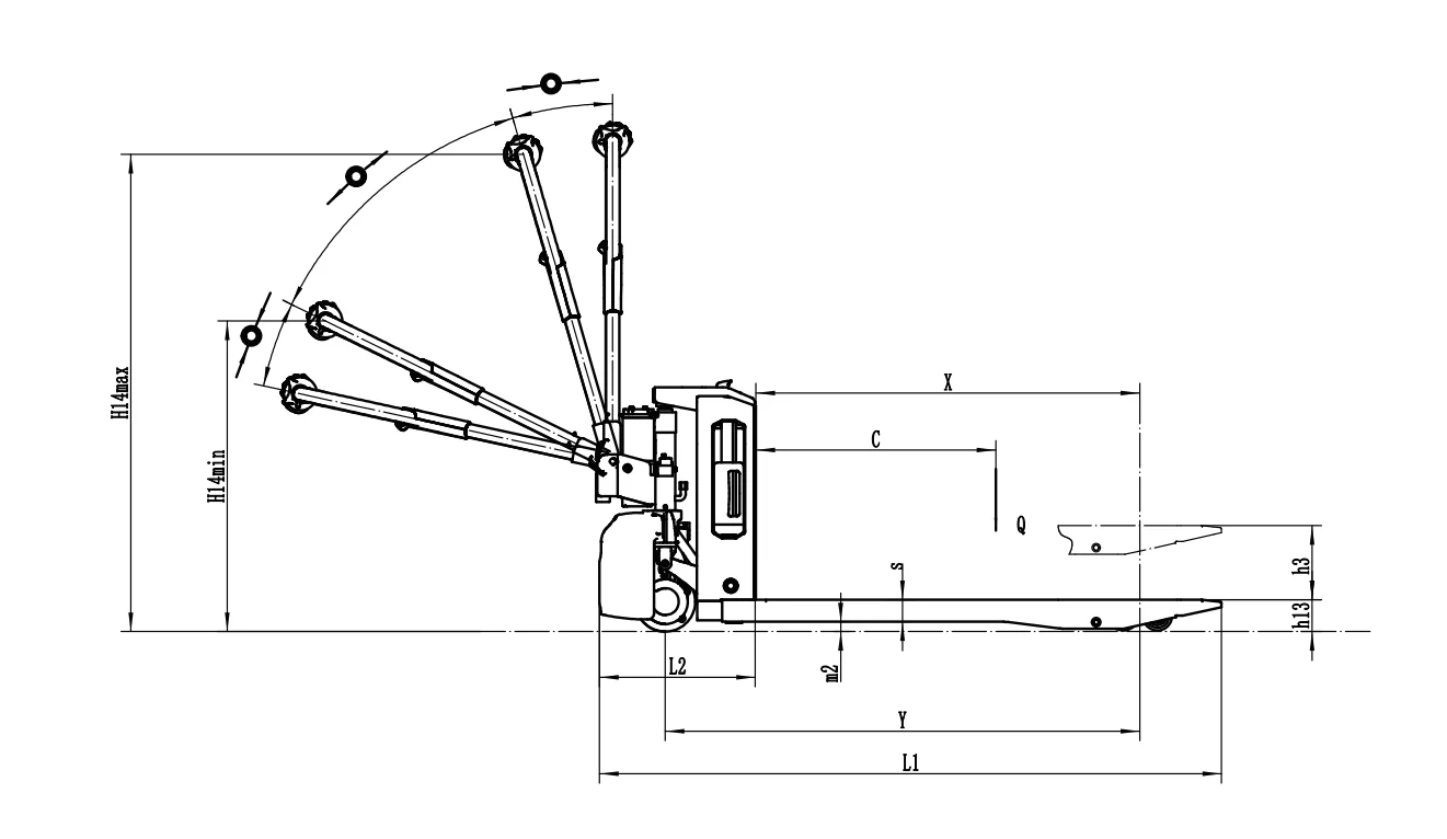 Flexible and Labor-saving EP 1500kg 1.5ton 1.5T 3306lb Electric Pallet Truck With Lithium Battery F4