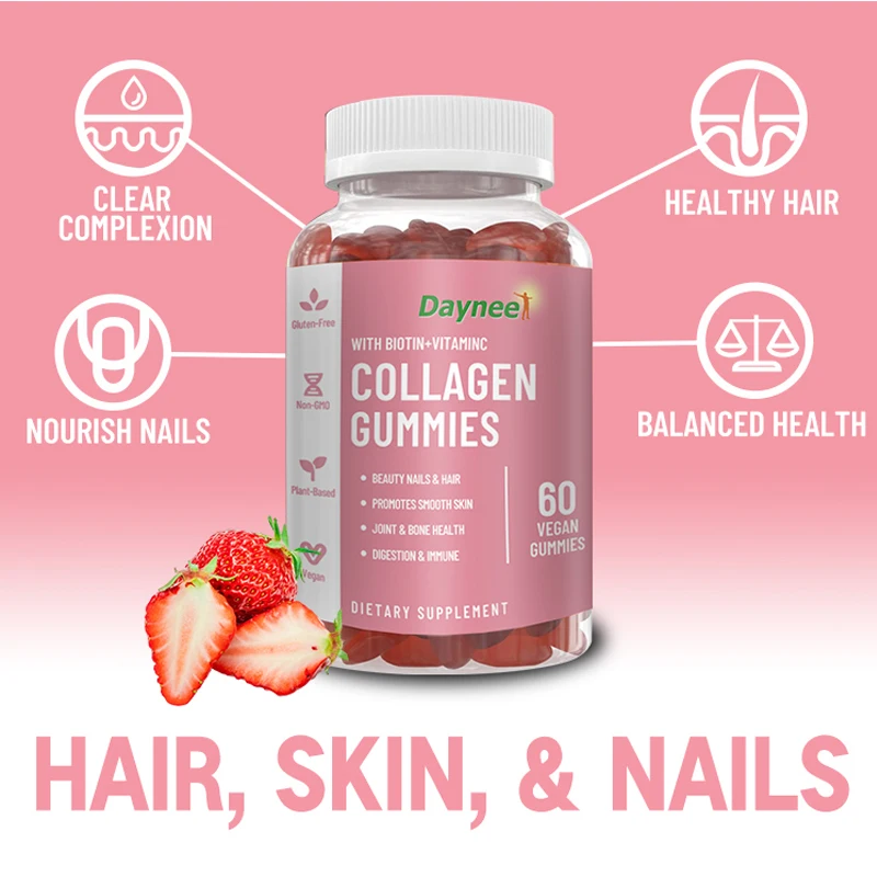 Hair Vitamins Gummies Alliwise Collagen Vitamin Gummies For Hair, Skin &  Nails - 60/120 Count, 800mg Per Serving, Fruit Flavor Collagen Gummies For  Hair Skin Nails