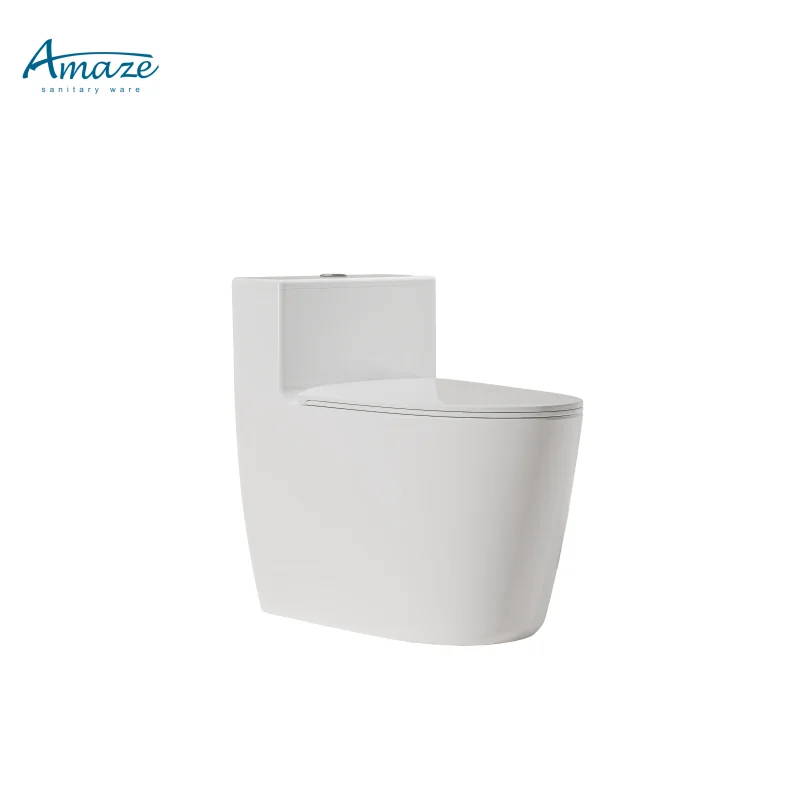 New design modern ceramic toilet bathroom floor mounted one piece water closet wc siphonic flushing toilet commode manufacture