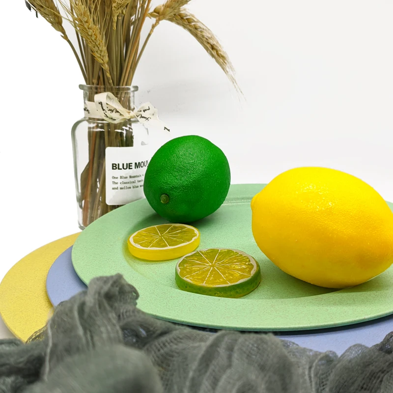 Пластиковая посуда из пшеничной соломы для микроволновой печи, безопасная легкая тарелка для салата и торта, небьющаяся тарелка, столовая посуда, набор тарелок