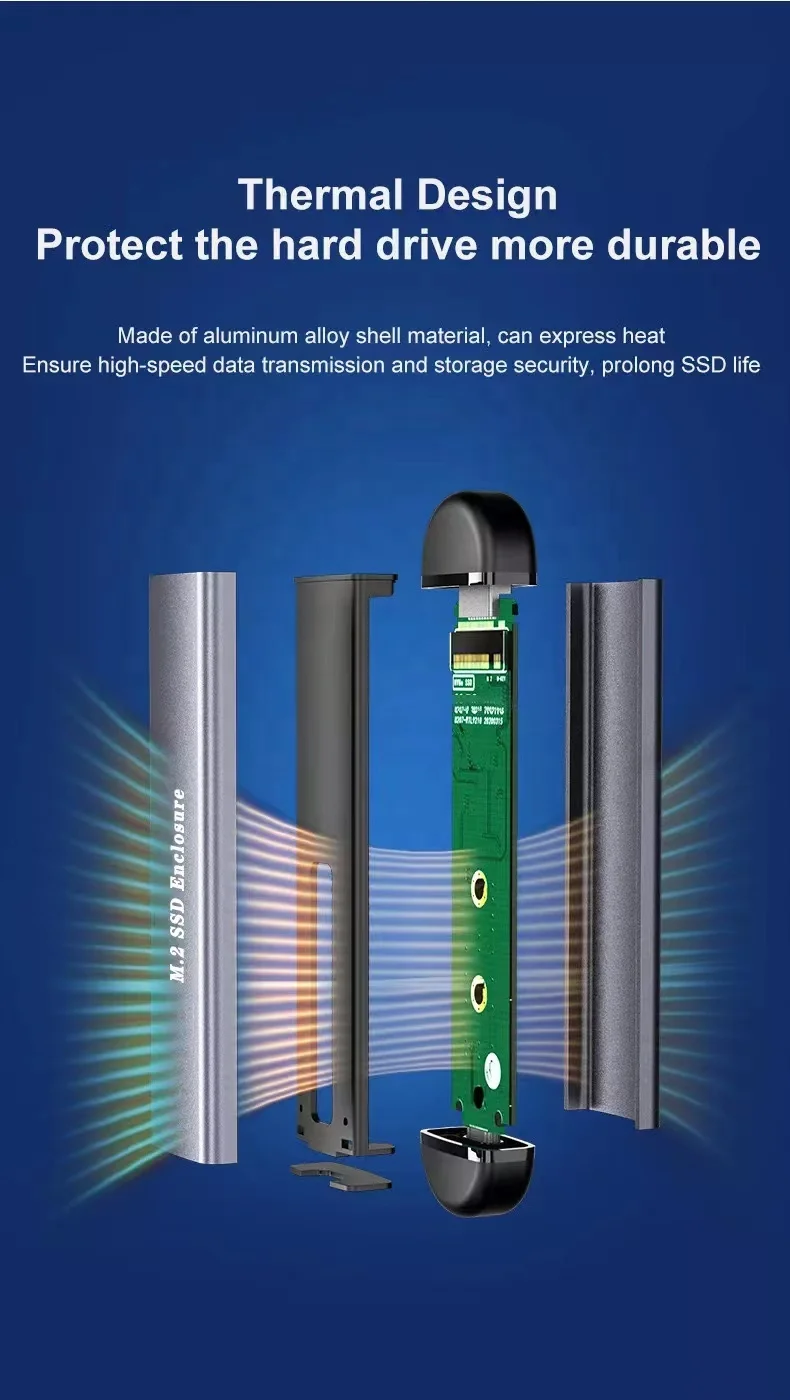 If you are searching for a supplier of a product with perfect quality control and highly competitive prices, which gives you an advantage in expanding your local market, then contact us now! Competitive suppliers of 2 in 1 M.2 SSD NGFF Nvme Portable Enclosure Case M.2 Ssd Enclosure