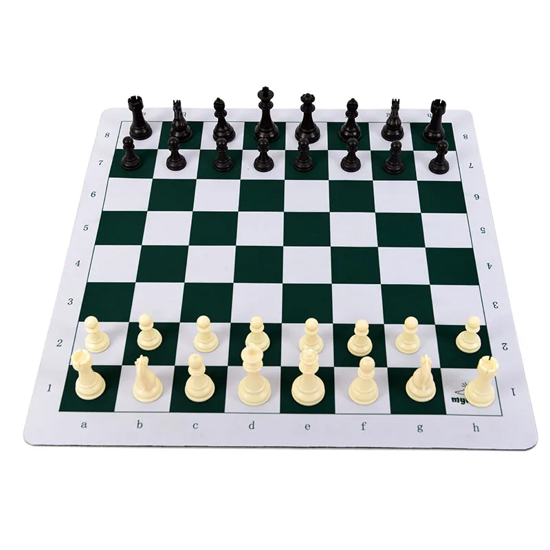  LIUHUI Crafted Chesspiece Tournament Roll-Up Chess Set