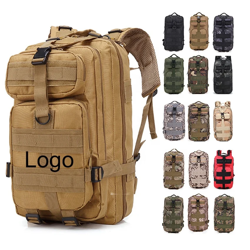 Hiking Camping Walking Molle Army Sport Travel Outdoor Rucksack 3P Army Military 30L Tactical Backpack