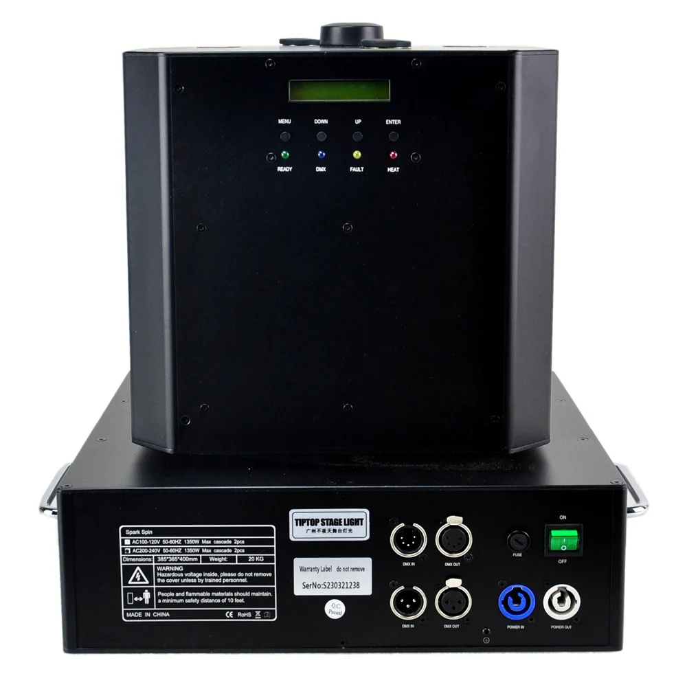 1300W Rotation Cold Spark Machine Double Spray Fireworks Fountain Spin Rotating Cold Sparkler Wedding Stage Show Machine