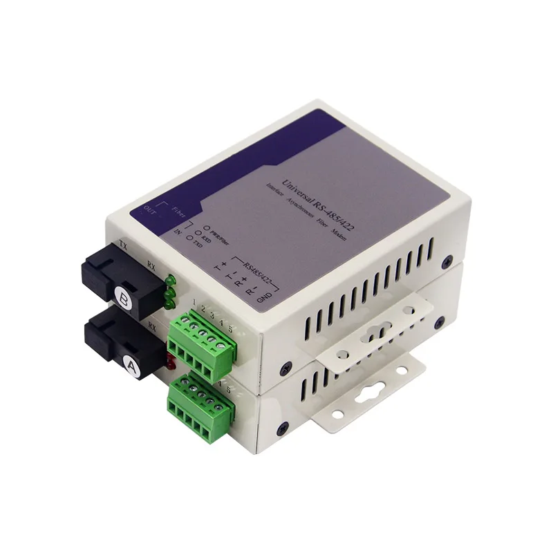 Rs485 Rs422 Rs232 To Fiber Transceiver Bidirectional Serial Data Fibre ...