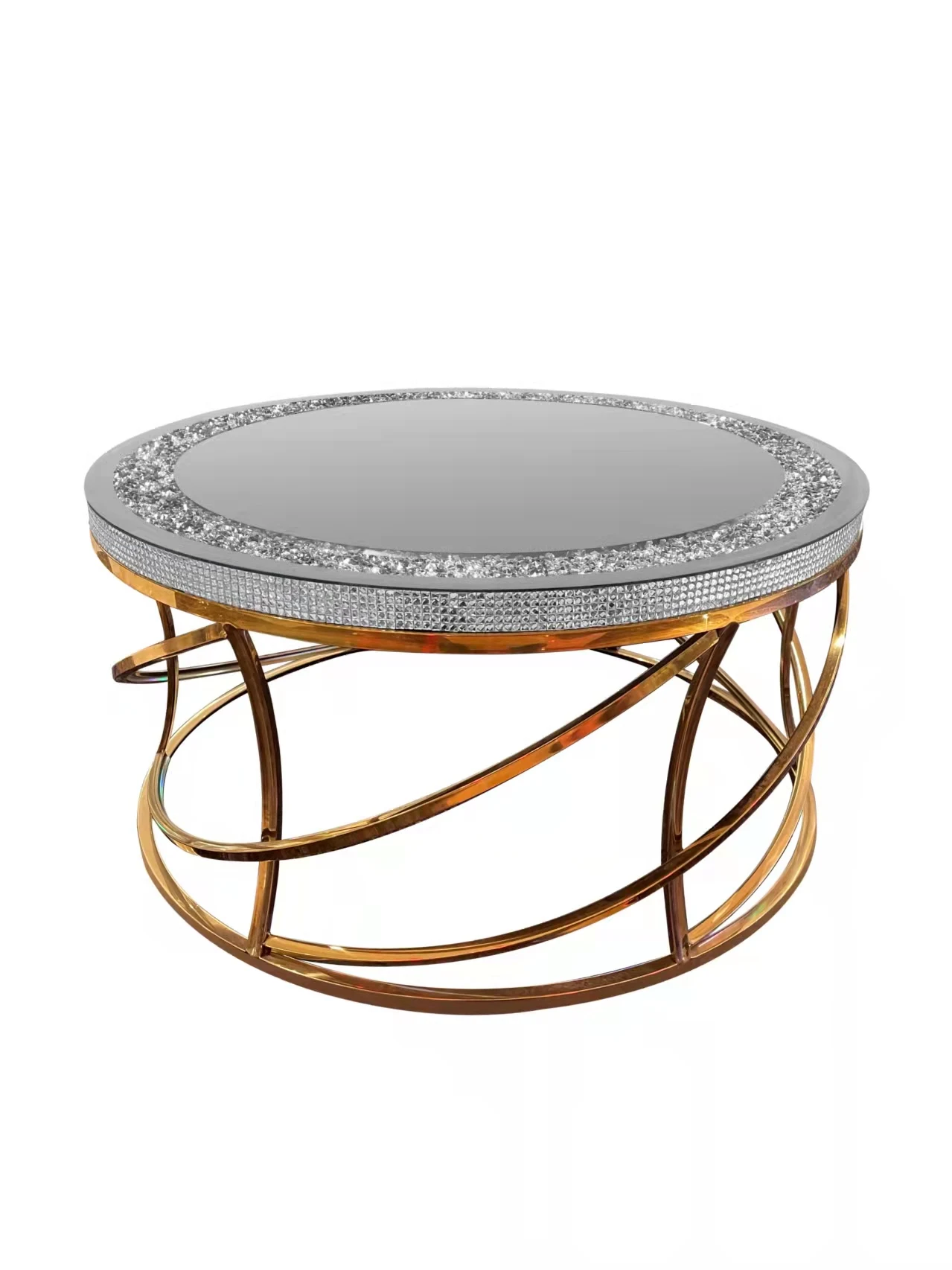 Latest Design Round Mirrored Coffee Table Tea Table End Side Table With