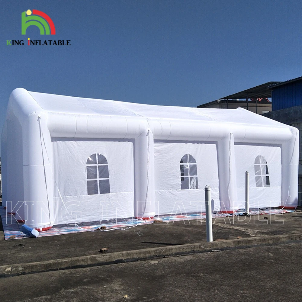 Giant White Wedding Inflatable Tents - LED Lighted Church Tents for Events